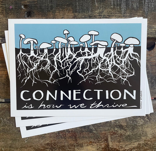 Connection is How is How We Thrive- Postcard