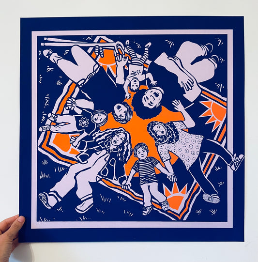 We Gaze Screen Print