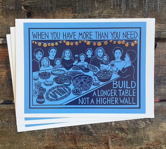 Build a Longer Table- Postcard